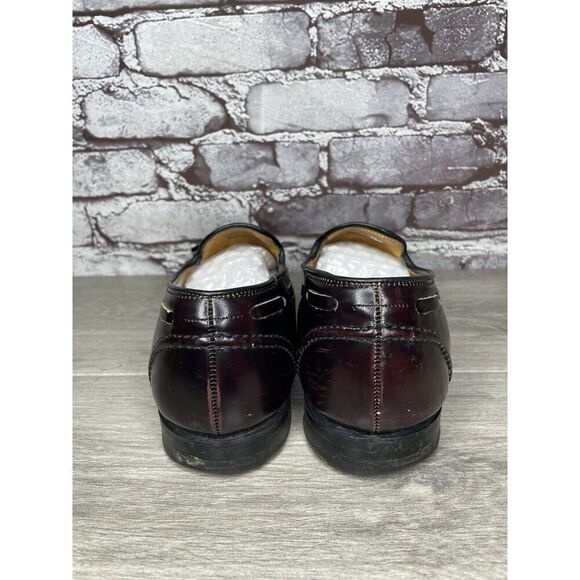Vtg Royal Tweed Burgundy Leather Tassel Loafers Dress Shoes Men’s Sz 10M US/43EU - Picture 4 of 16